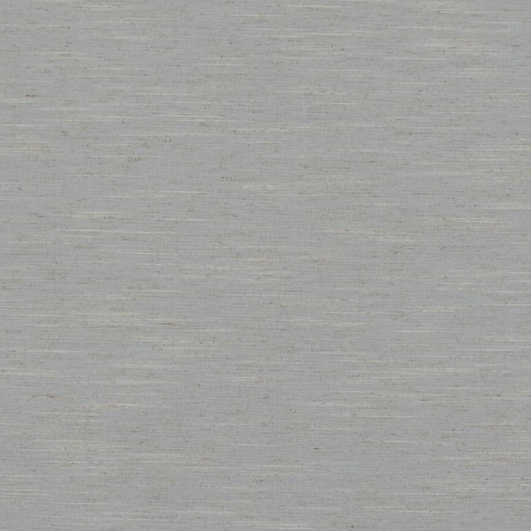 Linen-textured light gray wallpaper, with subtle horizontal slubs, covers the entire frame, forming a neutral, softly lit, seamless backdrop.