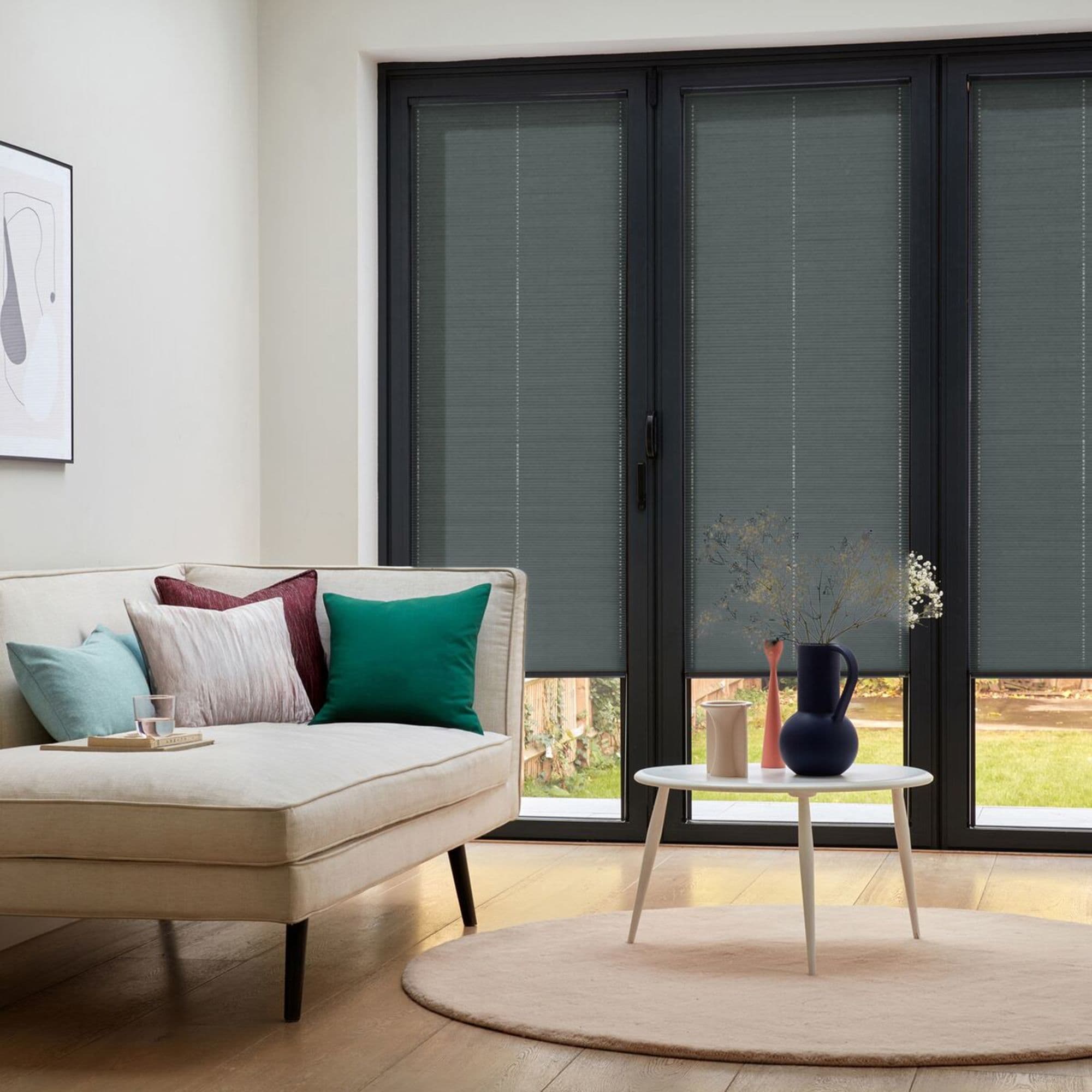 INTU Micro Solartex Anthracite Pleated blind
