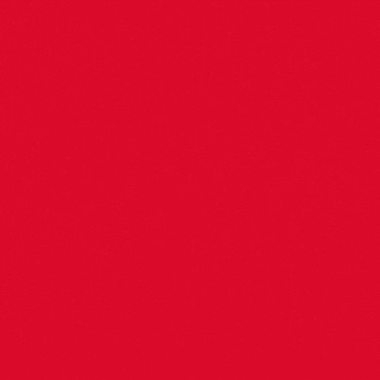 Solid red panel fills the frame, uniformly saturated and untextured, presenting a flat, uninterrupted field under even lighting with no visible objects or depth cues.