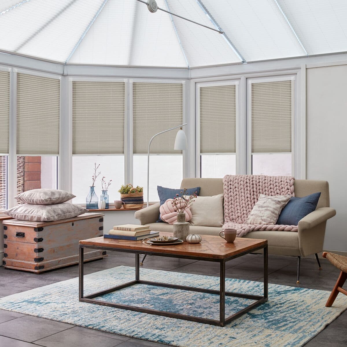 Finsbury Oatmeal Pleated blind