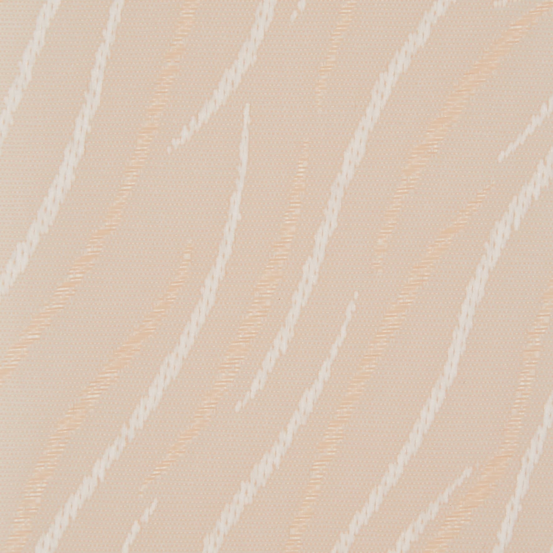 Textured peach wallpaper with diagonal cream brushstroke stripes; woven-like surface repeating across the panel. Even, soft lighting emphasizes subtle raised pattern; close-up view with no other visible objects.