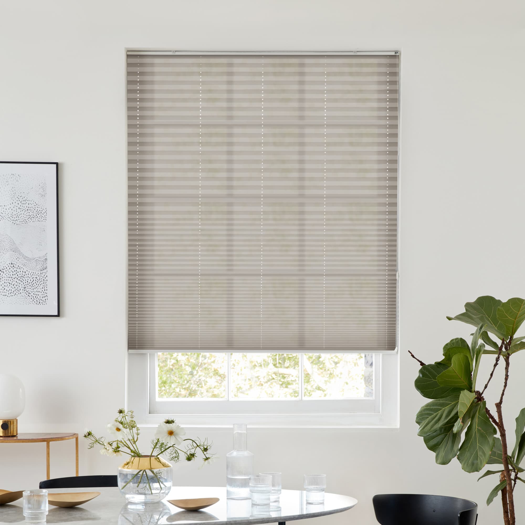 Lumina Sheer Earth Pleated blind