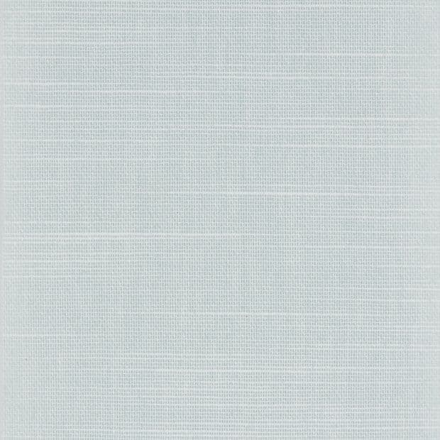 Pale blue-gray woven fabric panel with fine horizontal threads; lying flat and filling the frame, viewed in even soft light as a close-up texture with no surrounding context.