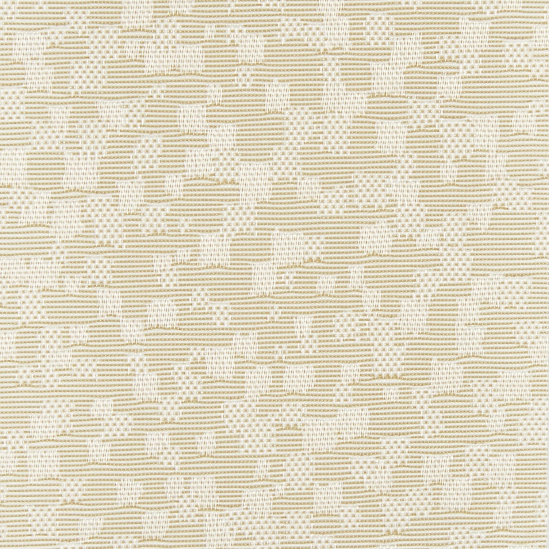 Beige-and-cream woven fabric with staggered horizontal and dotted rectangular motifs; laid flat as a swatch, displaying fine textured weave under even, neutral lighting in a close-up crop.