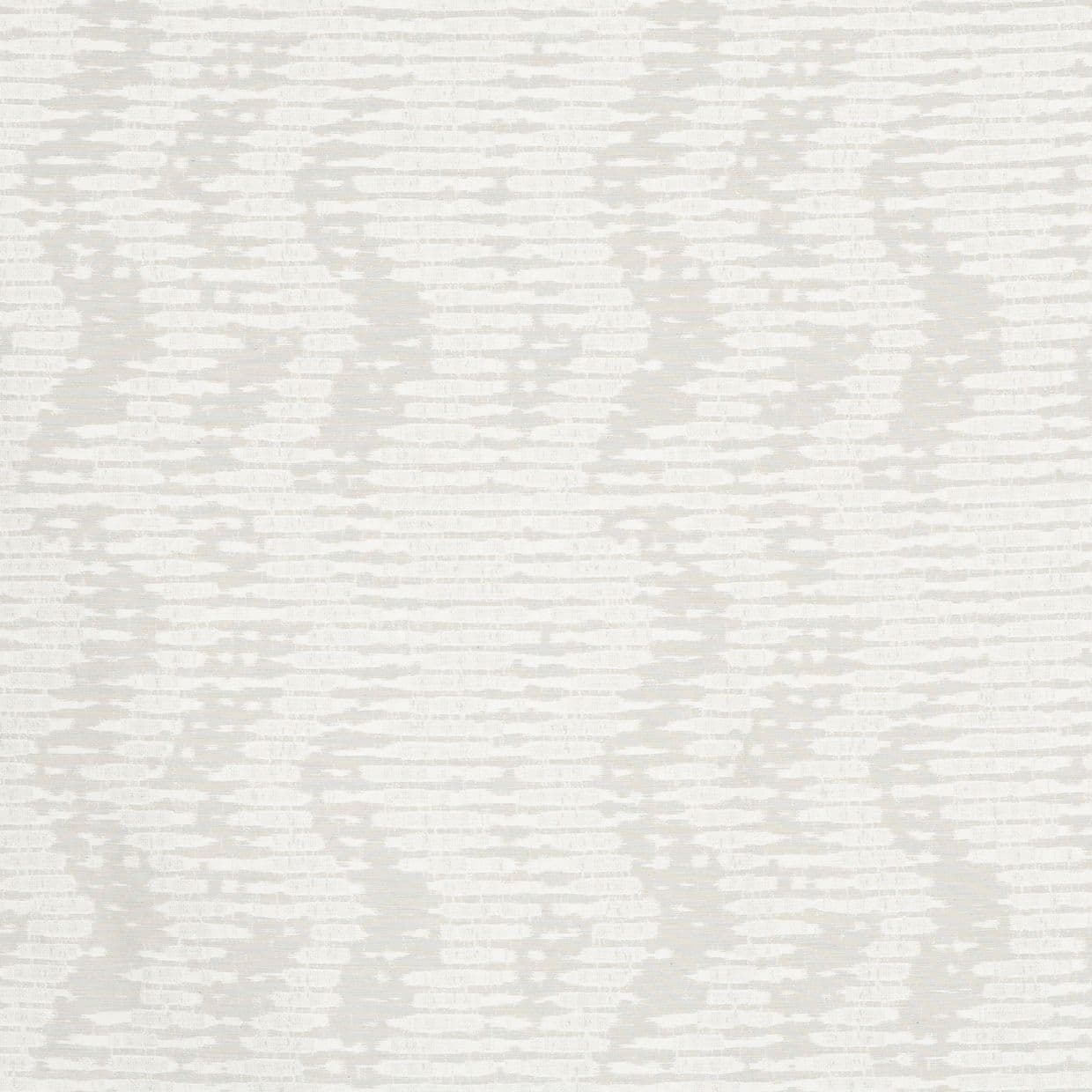 Textured wallpaper with fine horizontal brushstroke motif in pale cream and light taupe, forming subtle vertical wave shapes; evenly lit close-up of a neutral interior wall surface.