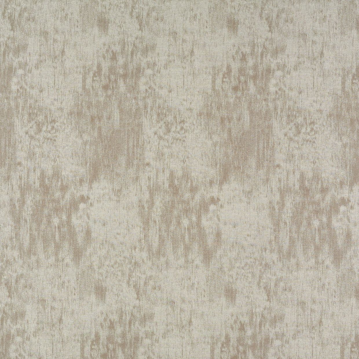 Textured wallpaper swatch, neutral beige-and-cream, showing irregular vertical brushed and mottled patterns; appears flat and evenly lit, presented as a close-up sample of wallcovering fabric.