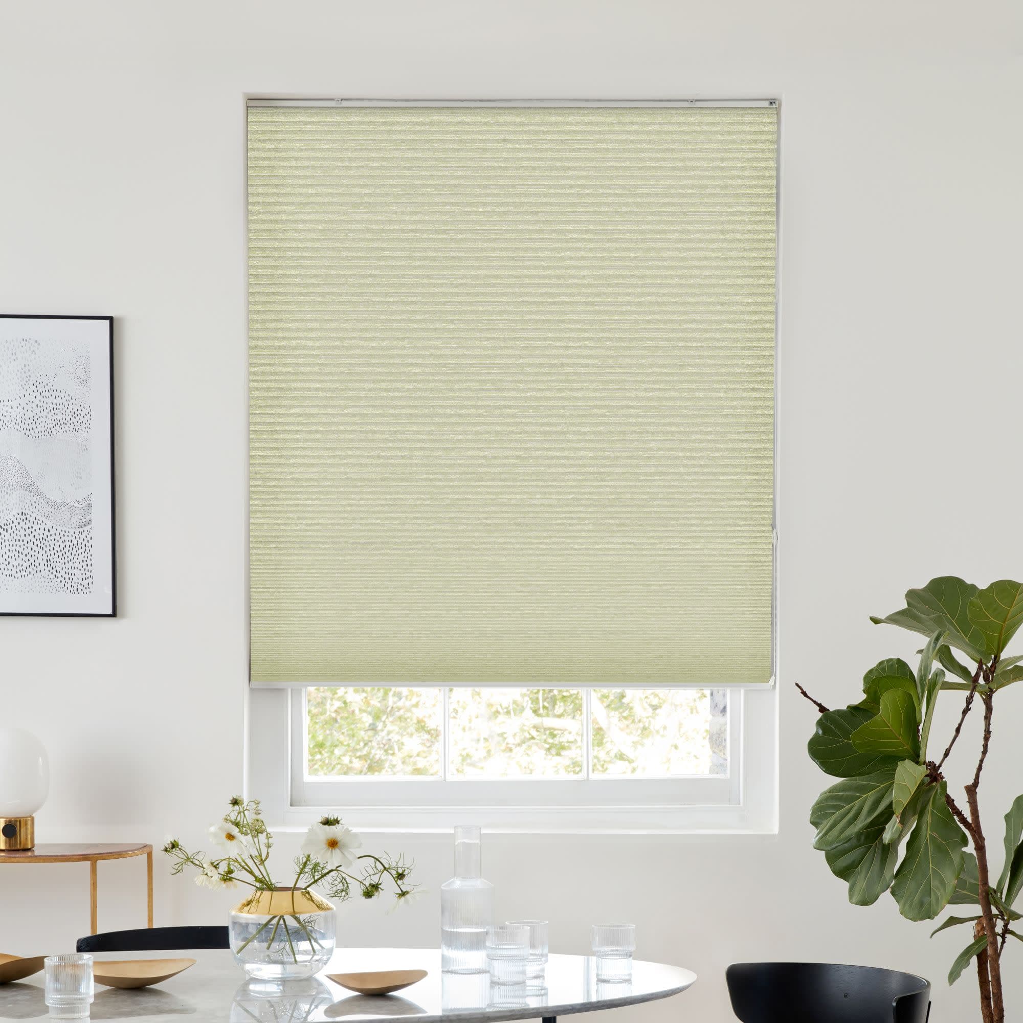 Thermashade Blackout Grass Texture Pleated blind