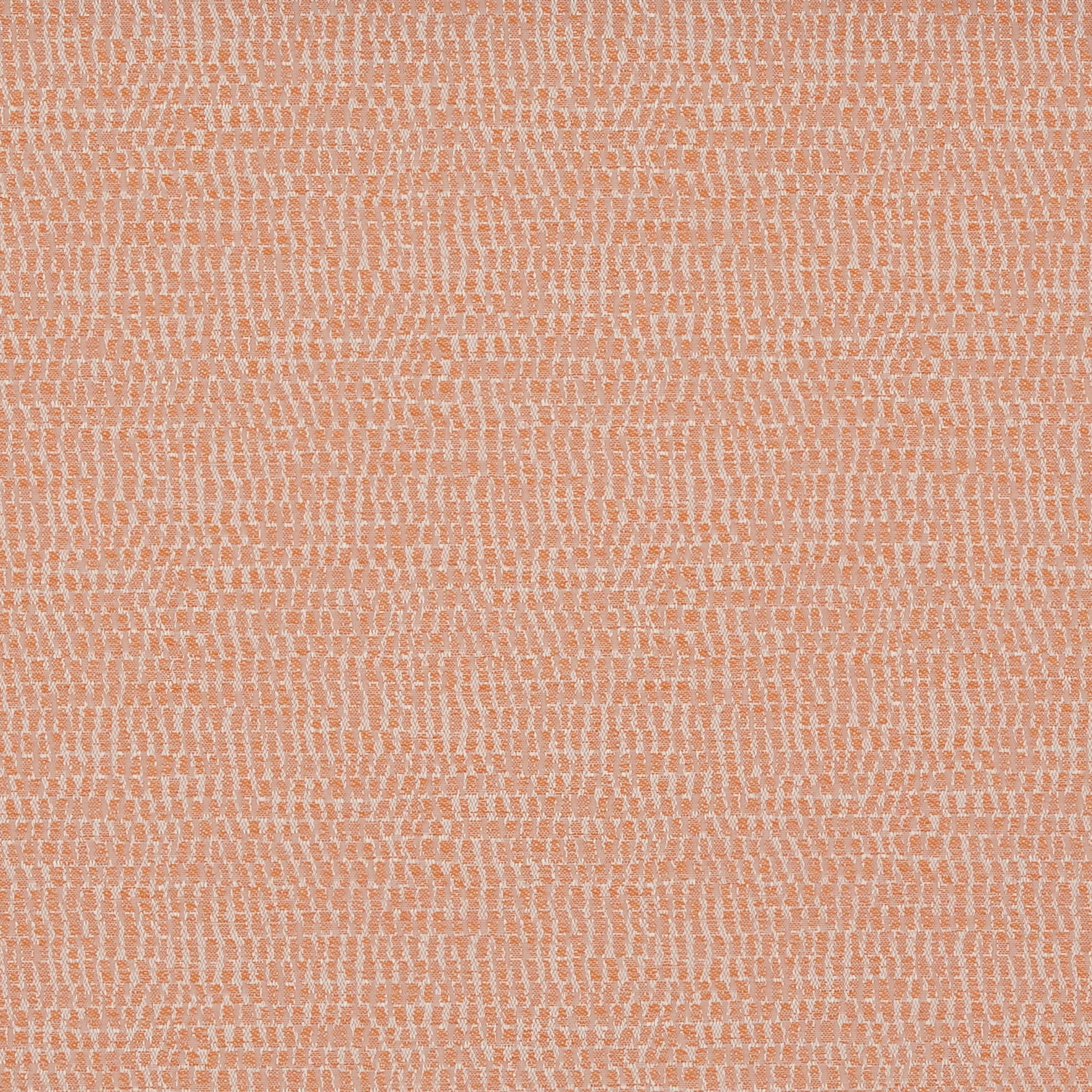 Peach-and-white woven fabric fills the frame, its irregular grid-like raised weave creating subtle texture; evenly lit, flat surface suggesting an upholstery or textile sample against a neutral background.
