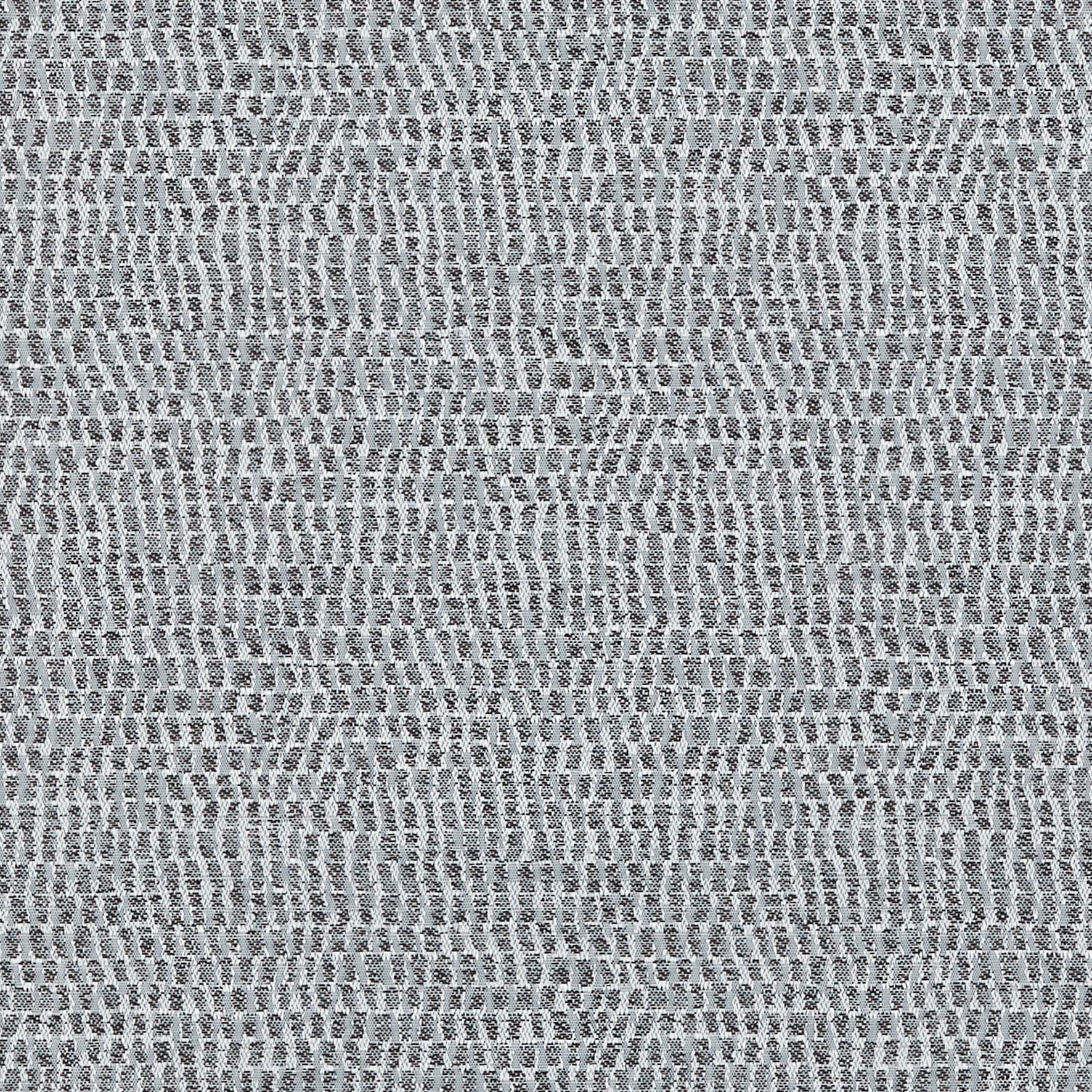 Tightly woven gray mesh fabric with small rectangular knit pattern; its threads form subtle undulating vertical bands; photographed close-up on a flat, evenly lit neutral background.