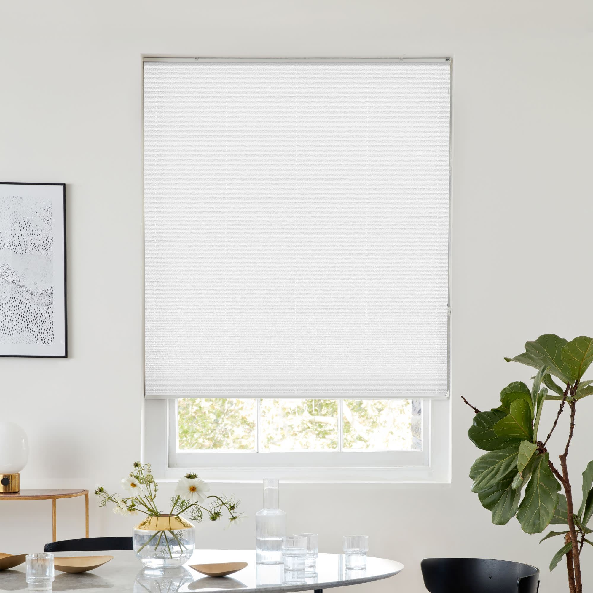 Storm Snow Pleated blind