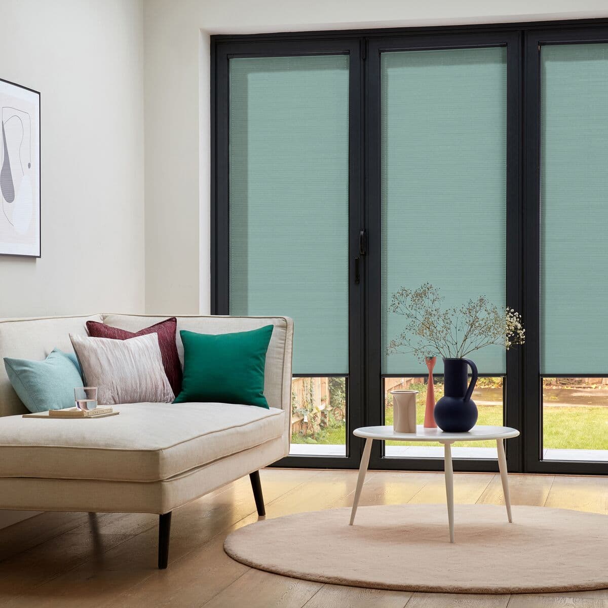 INTU Micro Hive Duckegg Pleated blind