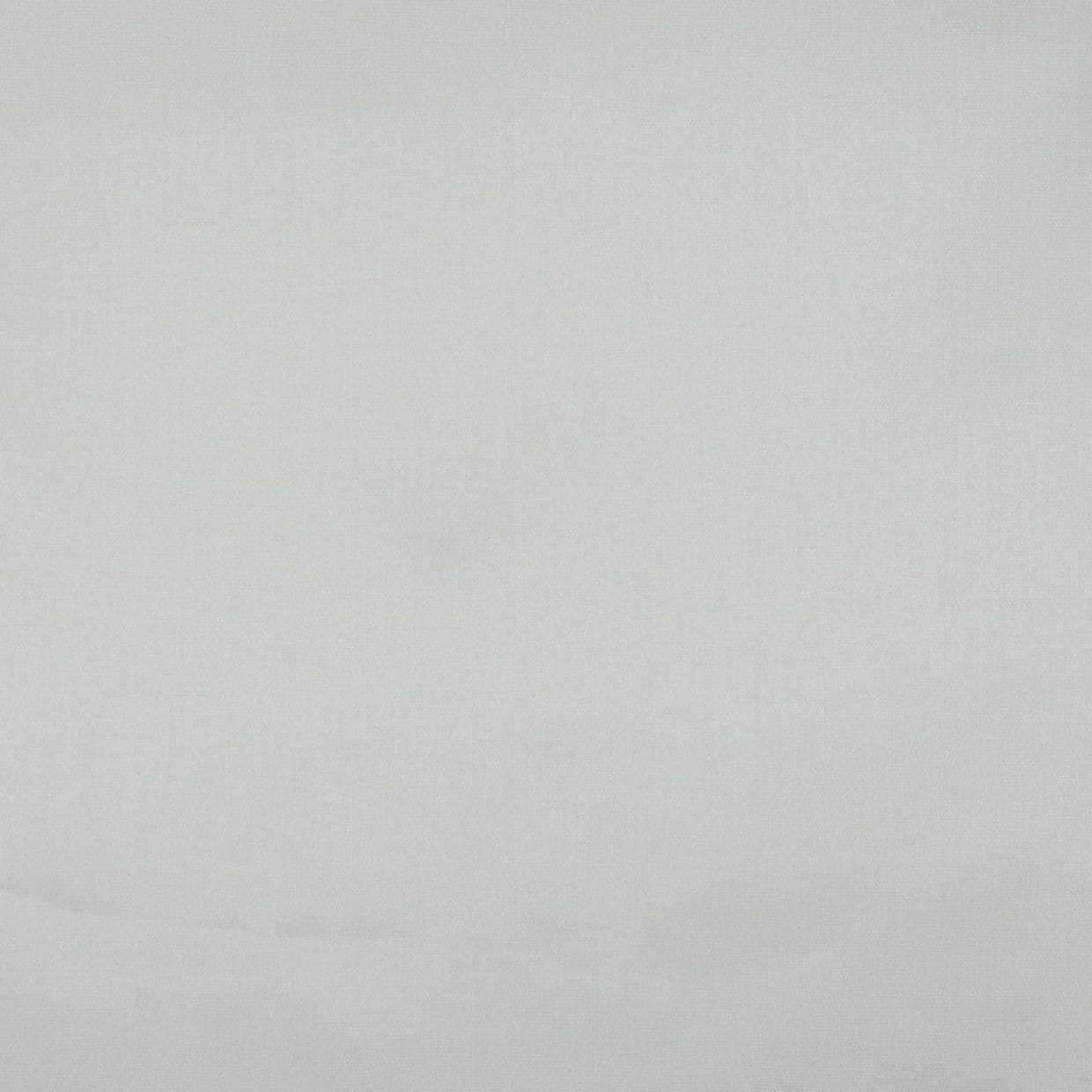 Light-gray fabric curtain, fully drawn and smoothed with a subtle horizontal crease; filtering soft diffuse light, filling a neutral indoor wall or window area with even, muted illumination.