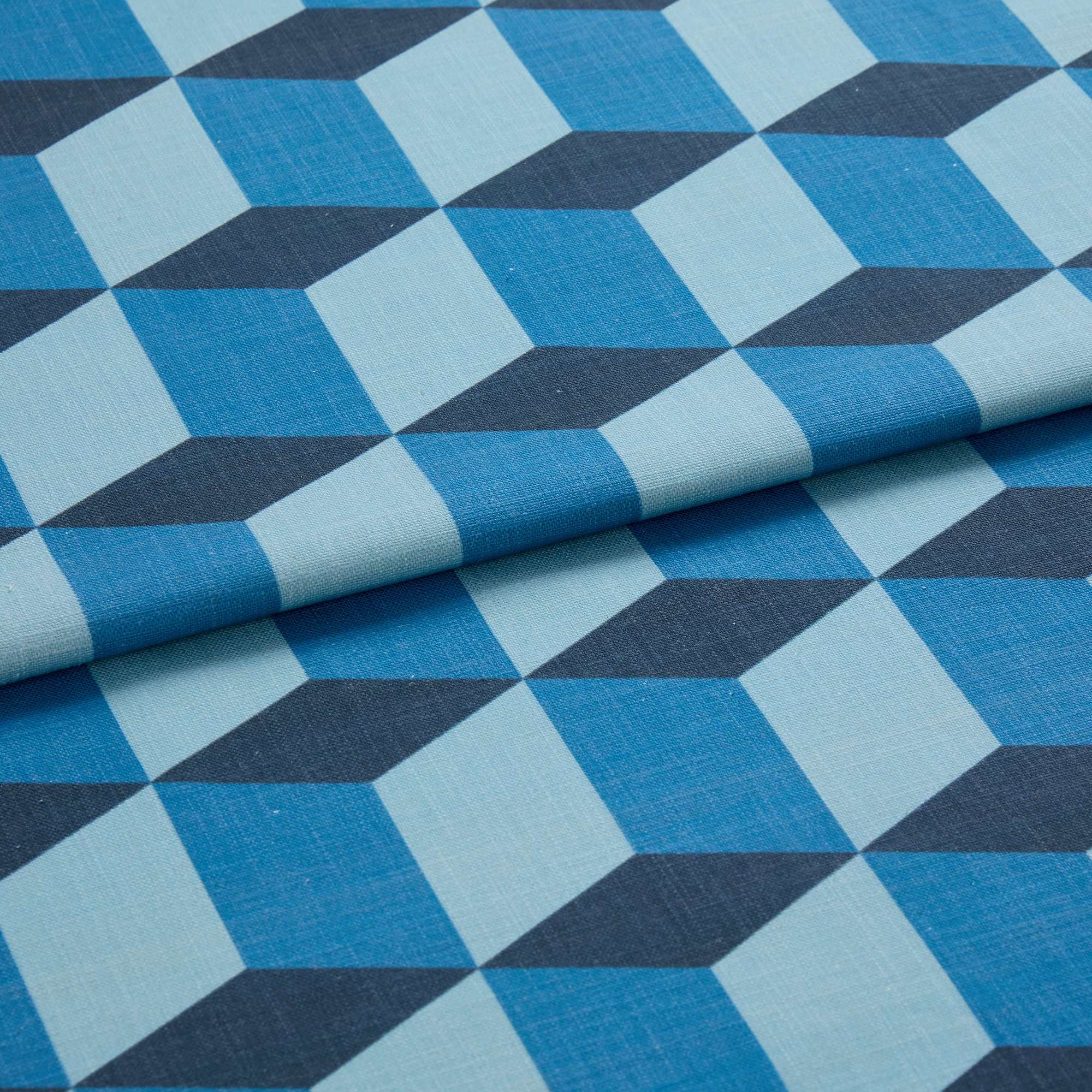 Cubes Denim Curtains