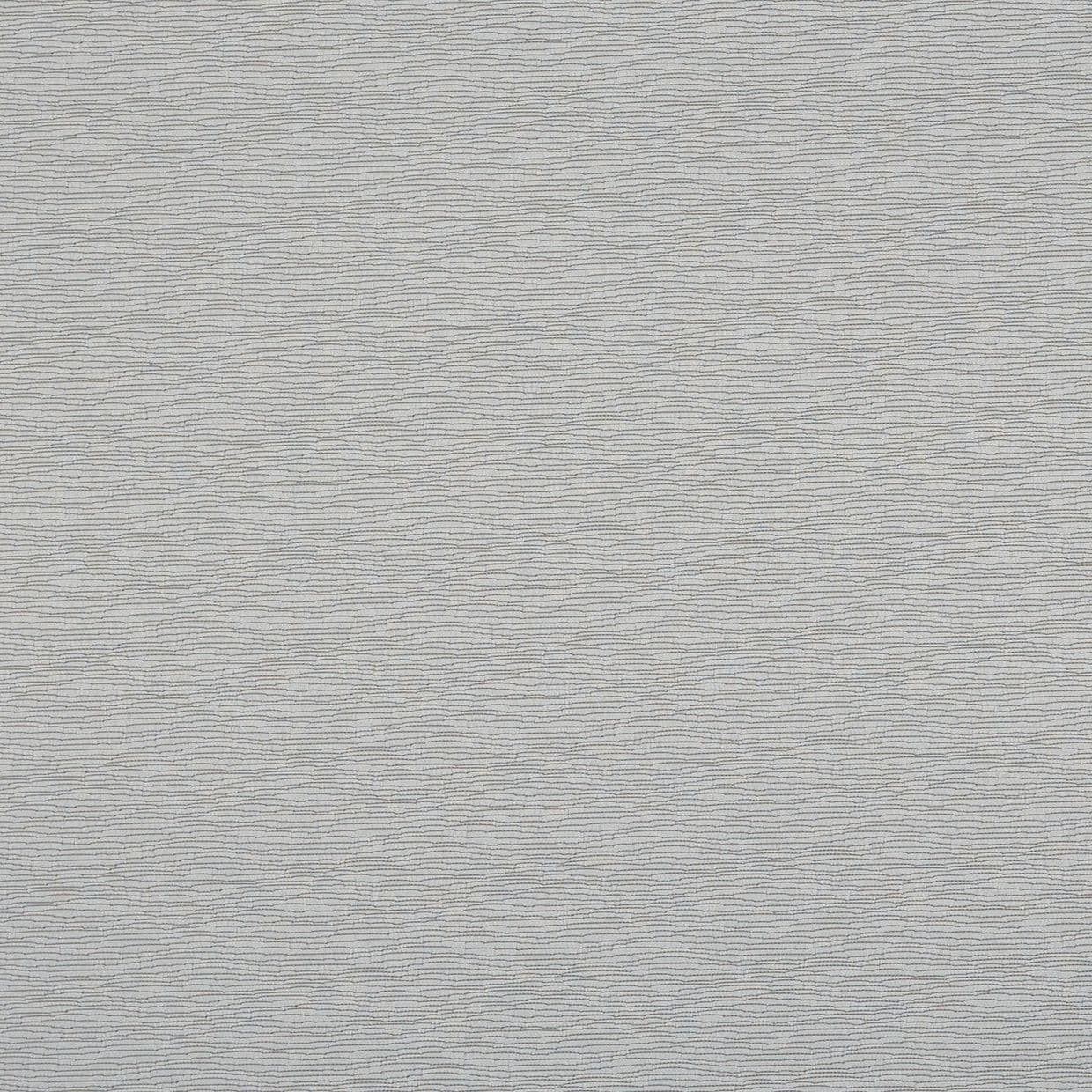 Light gray textured wallpaper with fine, irregular horizontal wavy ridges â€” covering a wall, appearing static and smooth â€” in neutral indoor lighting with uniform, flat illumination.