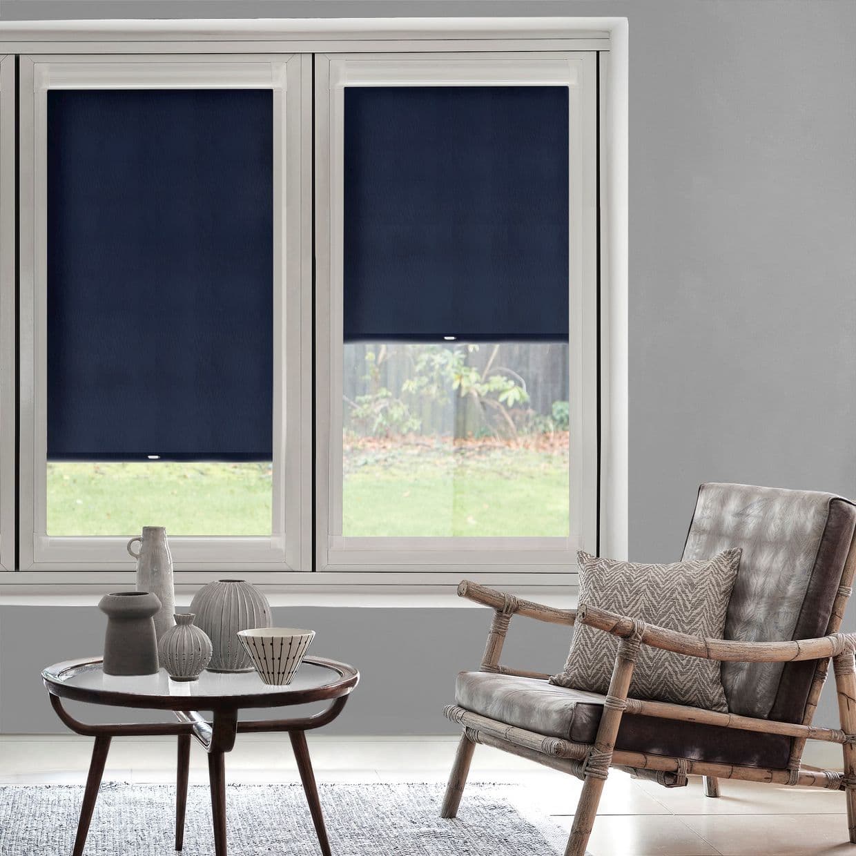 Prism Navy Perfect Fit Roller blind