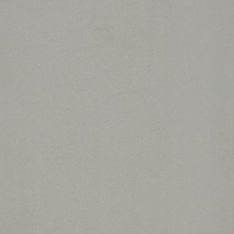 Smooth pale-gray wall, unadorned and matte, filling the frame; surface shows subtle speckling and faint shadowing; evenly lit, minimal interior close-up with no visible features or furnishings.