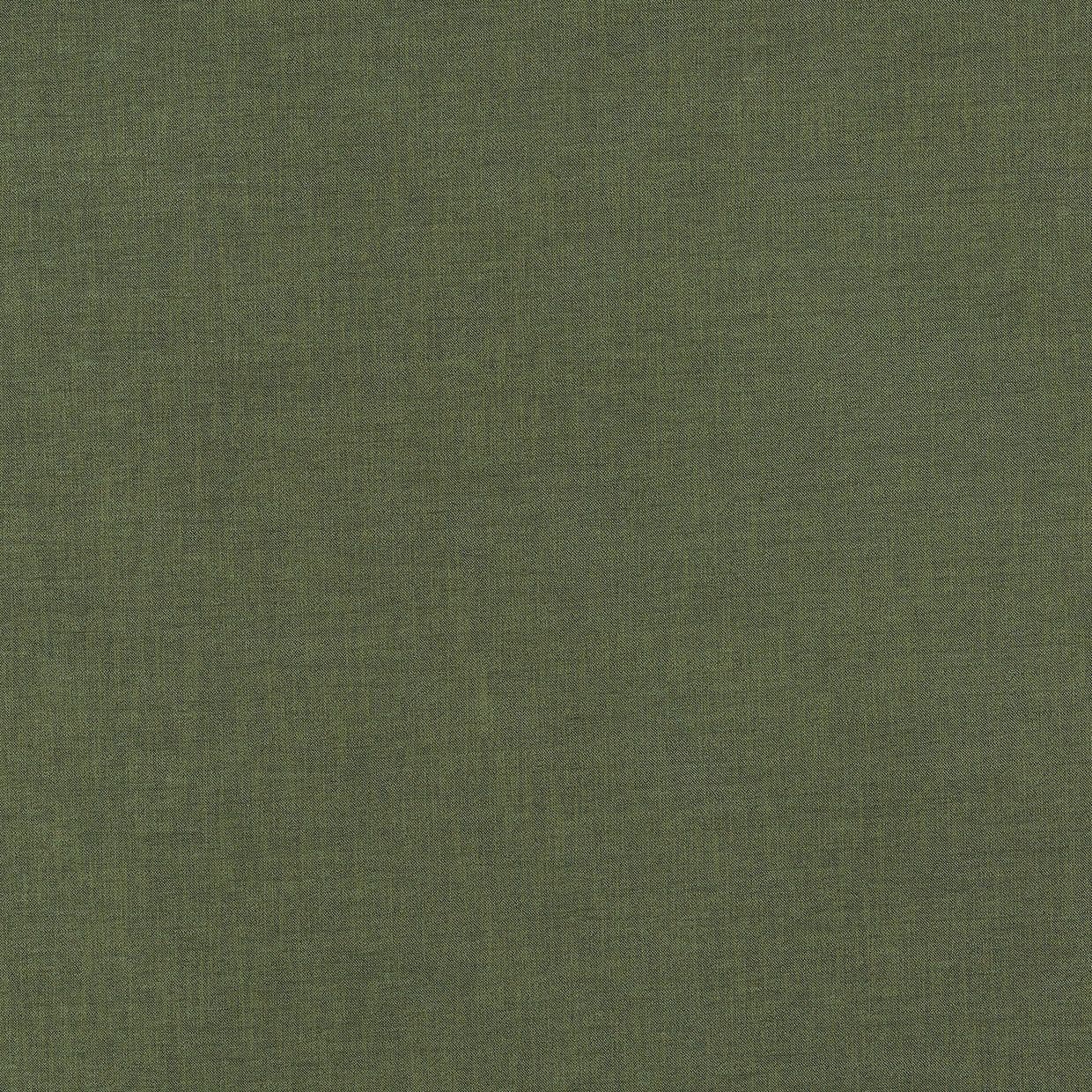Olive-green woven fabric swatch (fine crosshatch weave) lying flat, filling the frame; evenly lit close-up showing subtle texture and slight color variation, neutral background.