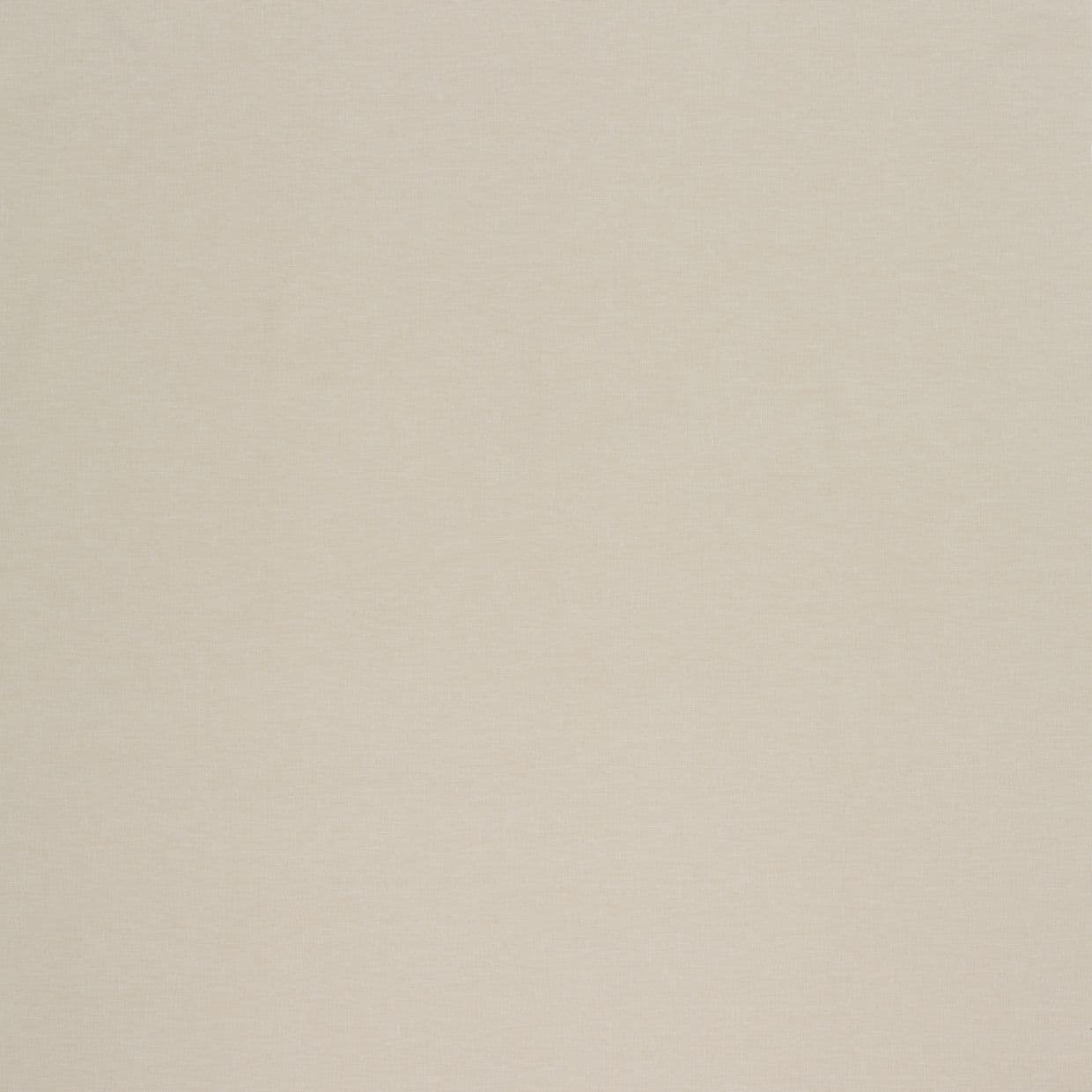 Beige, subtly woven wallpaper fills the frame, presenting a uniform, slightly textured surface; evenly lit interior context with no visible furnishings, windows, or distinguishing features.