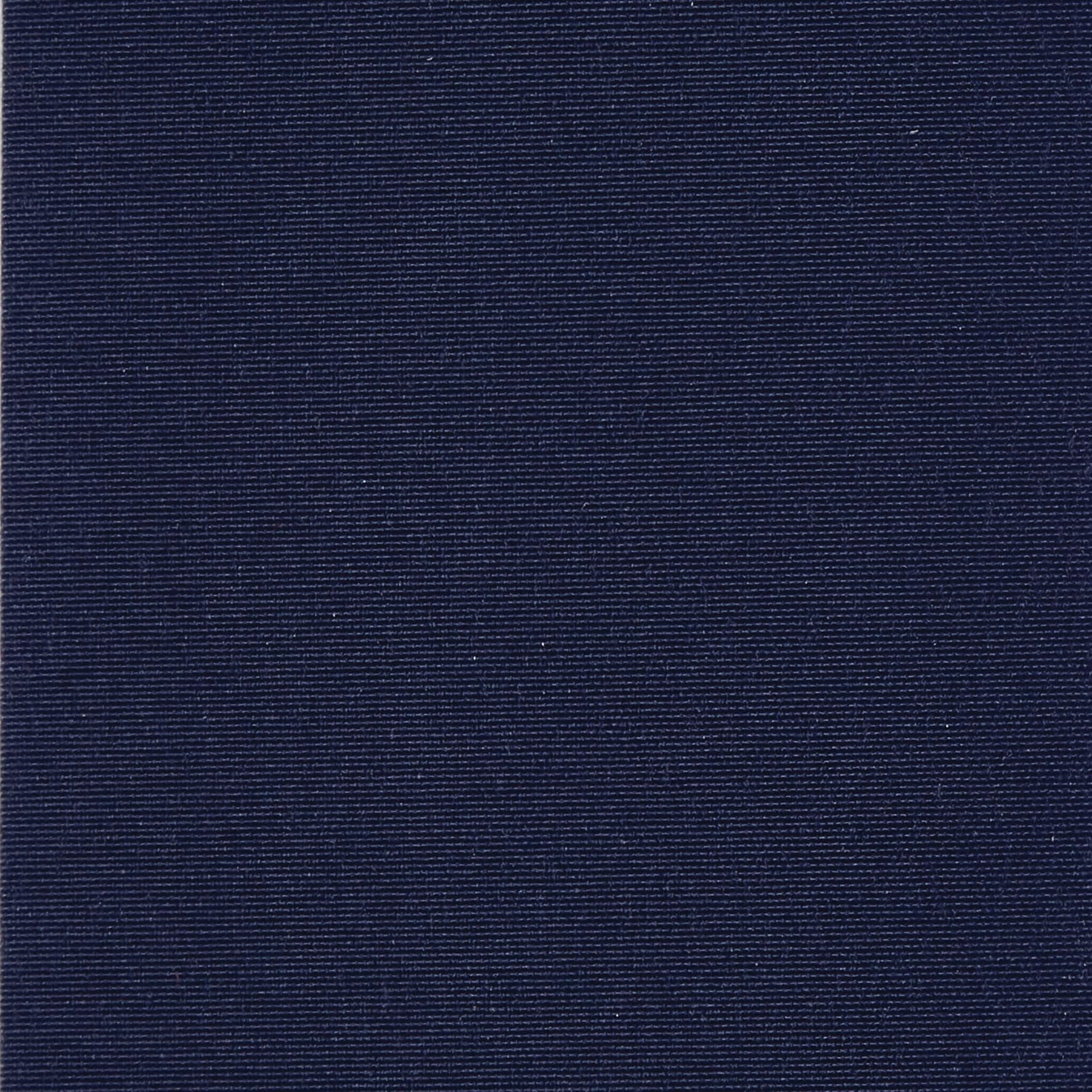 Navy-blue woven fabric with fine horizontal ribbed texture; lying flat and filling the frame, displaying a tight, even weave under neutral, flat lighting in a close-up, minimal setting.